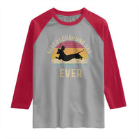 Dachshund Dog Dad Raglan Shirt Vintage 60s 70s Retro Fathers Day Gift for Dog Lovers - Wonder Print Shop
