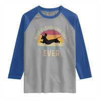 Dachshund Dog Dad Raglan Shirt Vintage 60s 70s Retro Fathers Day Gift for Dog Lovers - Wonder Print Shop
