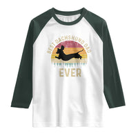 Dachshund Dog Dad Raglan Shirt Vintage 60s 70s Retro Fathers Day Gift for Dog Lovers - Wonder Print Shop