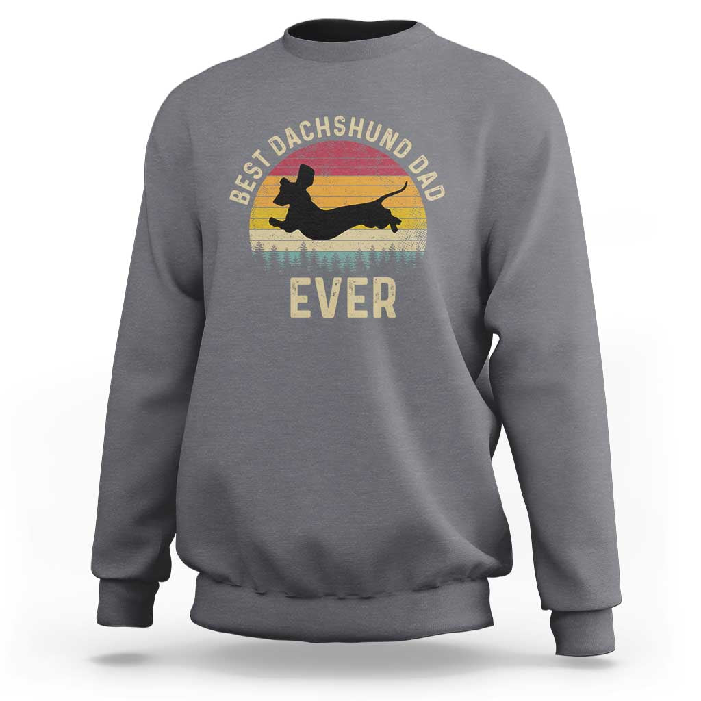 Dachshund Dog Dad Sweatshirt Vintage 60s 70s Retro Fathers Day Gift for Dog Lovers - Wonder Print Shop