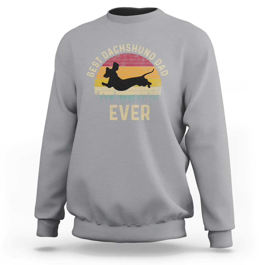 Dachshund Dog Dad Sweatshirt Vintage 60s 70s Retro Fathers Day Gift for Dog Lovers - Wonder Print Shop
