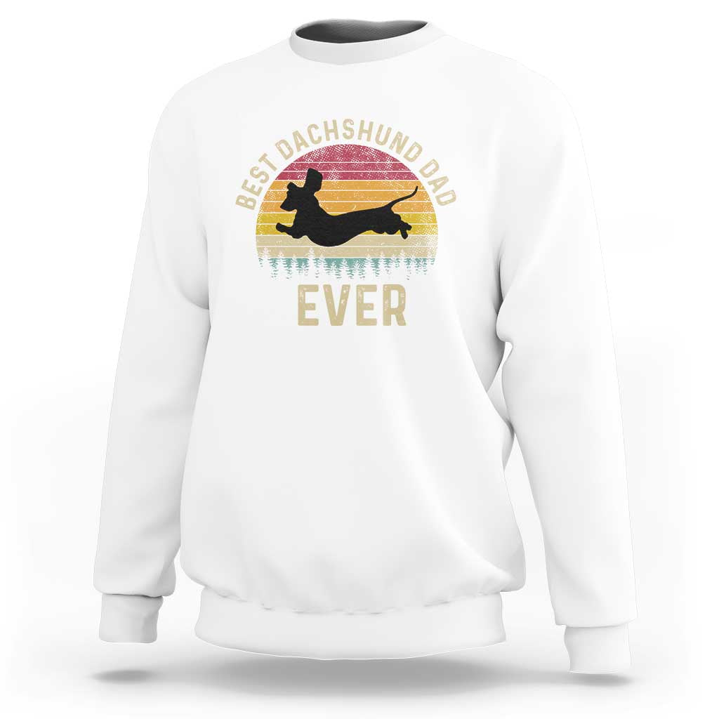 Dachshund Dog Dad Sweatshirt Vintage 60s 70s Retro Fathers Day Gift for Dog Lovers - Wonder Print Shop