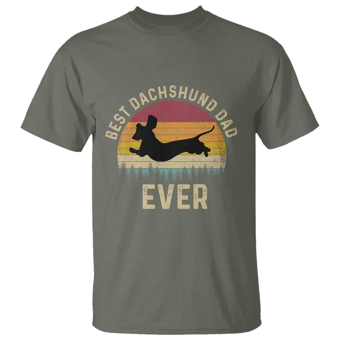 Dachshund Dog Dad T Shirt Vintage 60s 70s Retro Fathers Day Gift for Dog Lovers - Wonder Print Shop