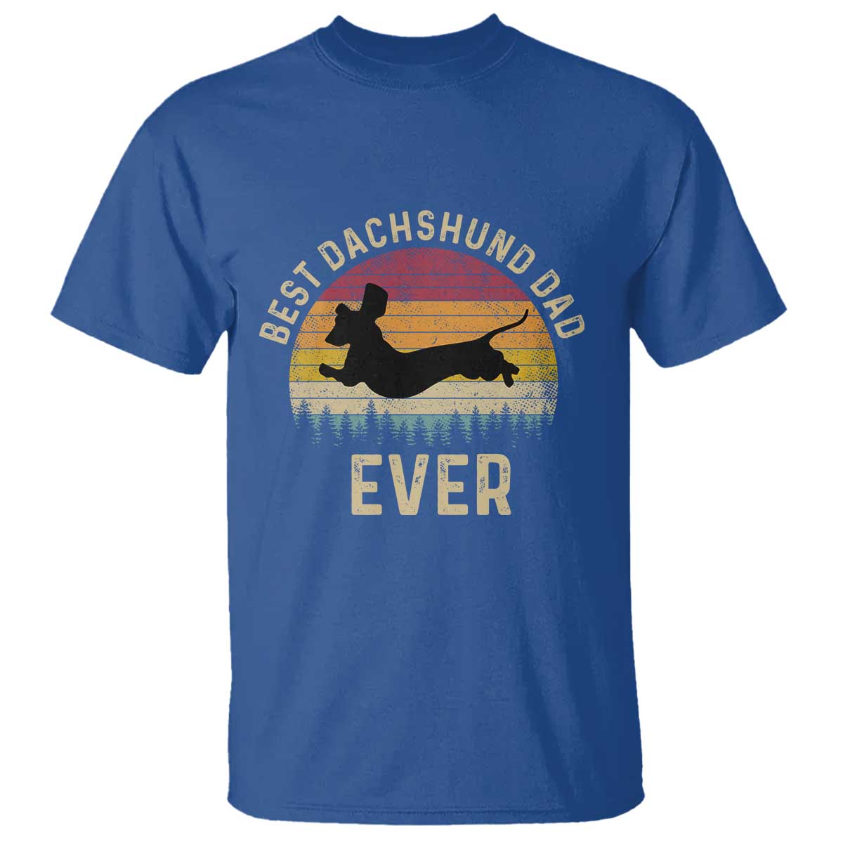 Dachshund Dog Dad T Shirt Vintage 60s 70s Retro Fathers Day Gift for Dog Lovers - Wonder Print Shop