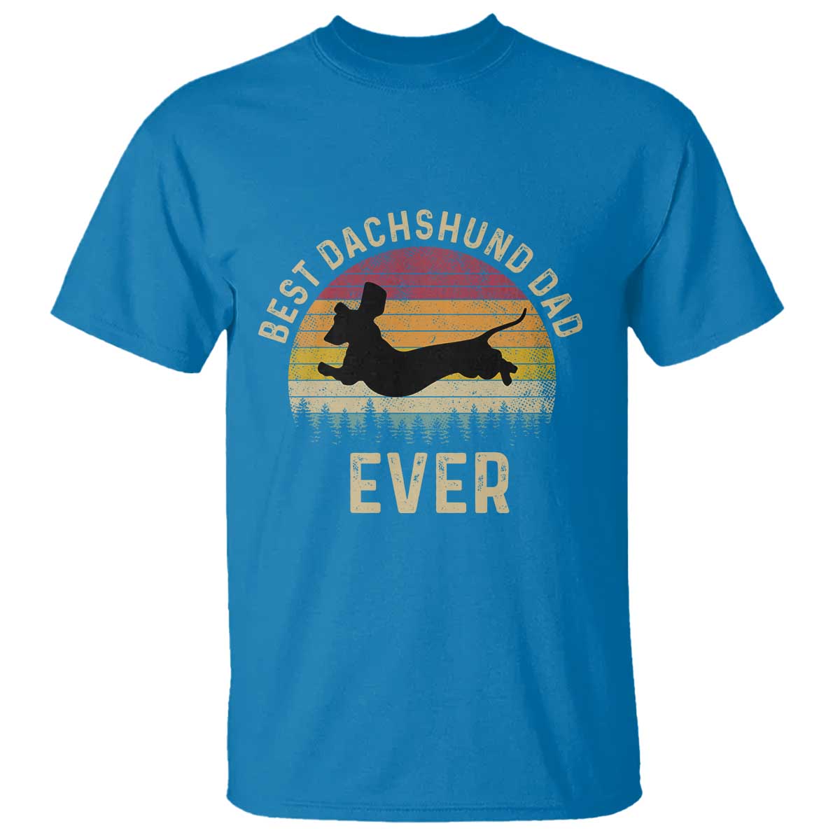 Dachshund Dog Dad T Shirt Vintage 60s 70s Retro Fathers Day Gift for Dog Lovers - Wonder Print Shop