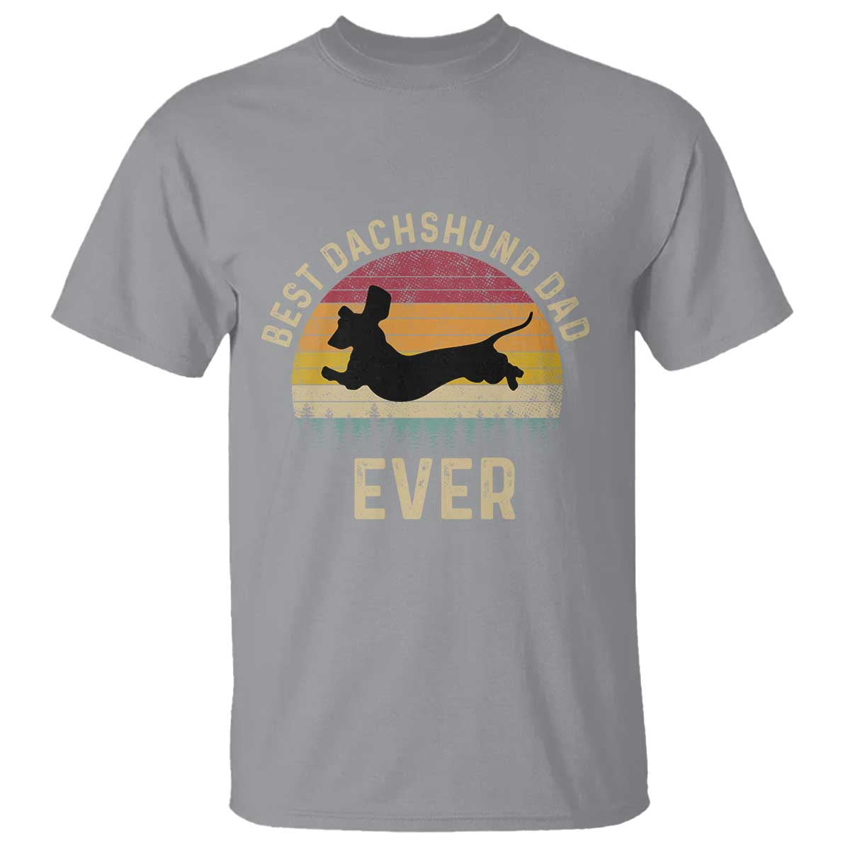 Dachshund Dog Dad T Shirt Vintage 60s 70s Retro Fathers Day Gift for Dog Lovers - Wonder Print Shop