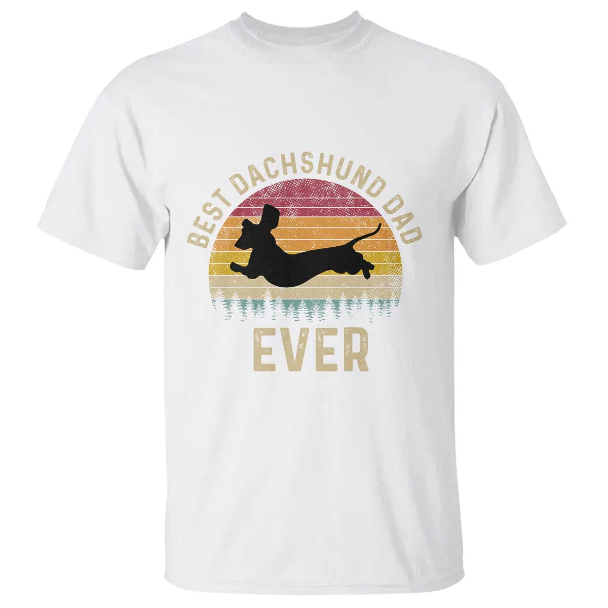 Dachshund Dog Dad T Shirt Vintage 60s 70s Retro Fathers Day Gift for Dog Lovers - Wonder Print Shop