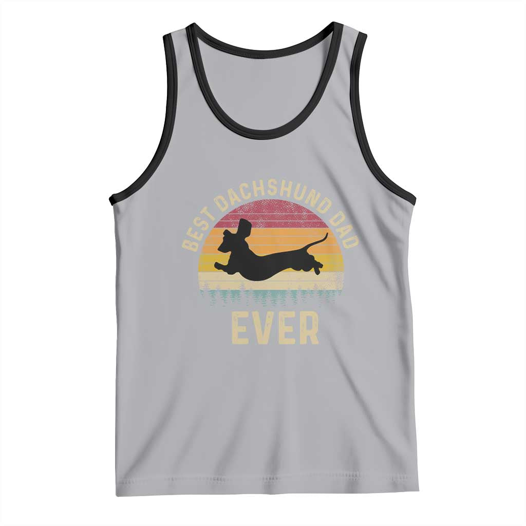 Dachshund Dog Dad Tank Top Vintage 60s 70s Retro Fathers Day Gift for Dog Lovers - Wonder Print Shop