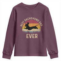 Dachshund Dog Dad Youth Sweatshirt Vintage 60s 70s Retro Fathers Day Gift for Dog Lovers - Wonder Print Shop