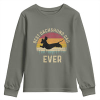 Dachshund Dog Dad Youth Sweatshirt Vintage 60s 70s Retro Fathers Day Gift for Dog Lovers - Wonder Print Shop