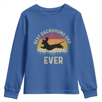 Dachshund Dog Dad Youth Sweatshirt Vintage 60s 70s Retro Fathers Day Gift for Dog Lovers - Wonder Print Shop