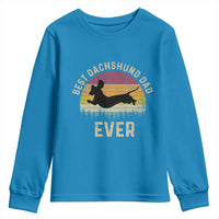 Dachshund Dog Dad Youth Sweatshirt Vintage 60s 70s Retro Fathers Day Gift for Dog Lovers - Wonder Print Shop