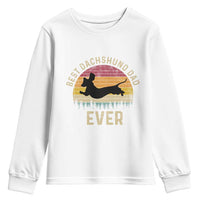 Dachshund Dog Dad Youth Sweatshirt Vintage 60s 70s Retro Fathers Day Gift for Dog Lovers - Wonder Print Shop