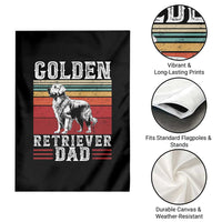 Retro Dog Golden Dad Garden Flag Fathers Day Gift for Dog Lovers Golden Retriever Dad - Wonder Print Shop