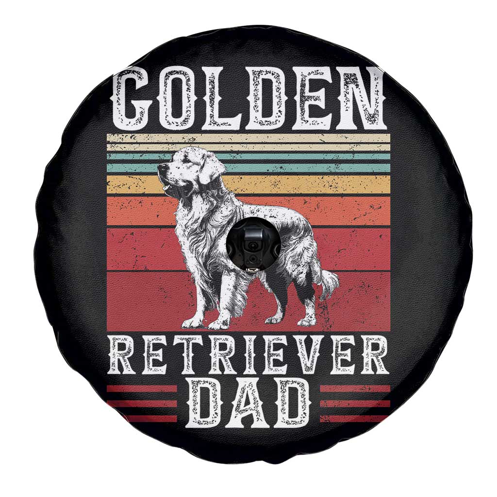 Retro Dog Golden Dad Spare Tire Cover Fathers Day Gift for Dog Lovers Golden Retriever Dad - Wonder Print Shop