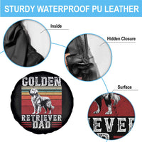 Retro Dog Golden Dad Spare Tire Cover Fathers Day Gift for Dog Lovers Golden Retriever Dad - Wonder Print Shop