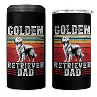 Retro Dog Golden Dad 4 in 1 Can Cooler Tumbler Fathers Day Gift for Dog Lovers Golden Retriever Dad - Wonder Print Shop