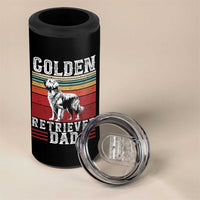 Retro Dog Golden Dad 4 in 1 Can Cooler Tumbler Fathers Day Gift for Dog Lovers Golden Retriever Dad - Wonder Print Shop