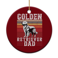 Retro Dog Golden Dad Ceramic Ornament Fathers Day Gift for Dog Lovers Golden Retriever Dad - Wonder Print Shop
