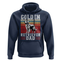 Retro Dog Golden Dad Hoodie Fathers Day Gift for Dog Lovers Golden Retriever Dad - Wonder Print Shop