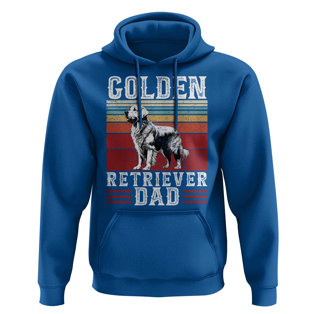 Retro Dog Golden Dad Hoodie Fathers Day Gift for Dog Lovers Golden Retriever Dad - Wonder Print Shop