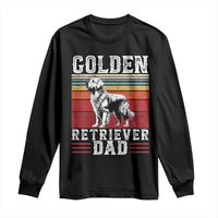 Retro Dog Golden Dad Long Sleeve Shirt Fathers Day Gift for Dog Lovers Golden Retriever Dad - Wonder Print Shop