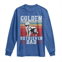 Retro Dog Golden Dad Long Sleeve Shirt Fathers Day Gift for Dog Lovers Golden Retriever Dad - Wonder Print Shop