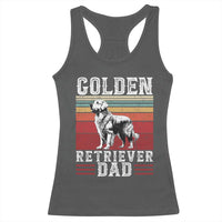 Retro Dog Golden Dad Racerback Tank Top Fathers Day Gift for Dog Lovers Golden Retriever Dad - Wonder Print Shop