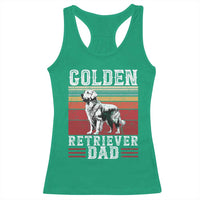 Retro Dog Golden Dad Racerback Tank Top Fathers Day Gift for Dog Lovers Golden Retriever Dad - Wonder Print Shop
