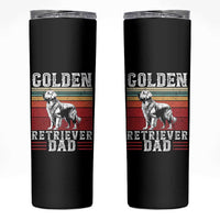 Retro Dog Golden Dad Skinny Tumbler Fathers Day Gift for Dog Lovers Golden Retriever Dad - Wonder Print Shop