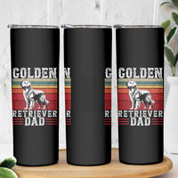 Retro Dog Golden Dad Skinny Tumbler Fathers Day Gift for Dog Lovers Golden Retriever Dad - Wonder Print Shop