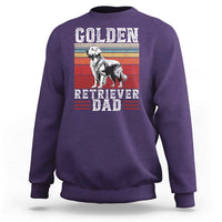Retro Dog Golden Dad Sweatshirt Fathers Day Gift for Dog Lovers Golden Retriever Dad - Wonder Print Shop