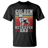 Retro Dog Golden Dad T Shirt Fathers Day Gift for Dog Lovers Golden Retriever Dad - Wonder Print Shop