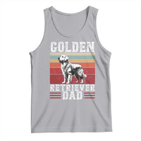 Retro Dog Golden Dad Tank Top Fathers Day Gift for Dog Lovers Golden Retriever Dad - Wonder Print Shop