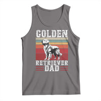 Retro Dog Golden Dad Tank Top Fathers Day Gift for Dog Lovers Golden Retriever Dad - Wonder Print Shop