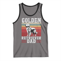 Retro Dog Golden Dad Tank Top Fathers Day Gift for Dog Lovers Golden Retriever Dad - Wonder Print Shop