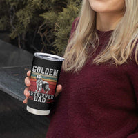 Retro Dog Golden Dad Tumbler Cup Fathers Day Gift for Dog Lovers Golden Retriever Dad - Wonder Print Shop