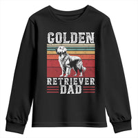 Retro Dog Golden Dad Youth Sweatshirt Fathers Day Gift for Dog Lovers Golden Retriever Dad - Wonder Print Shop