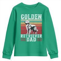 Retro Dog Golden Dad Youth Sweatshirt Fathers Day Gift for Dog Lovers Golden Retriever Dad - Wonder Print Shop
