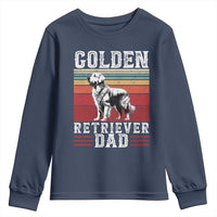 Retro Dog Golden Dad Youth Sweatshirt Fathers Day Gift for Dog Lovers Golden Retriever Dad - Wonder Print Shop