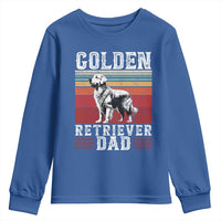 Retro Dog Golden Dad Youth Sweatshirt Fathers Day Gift for Dog Lovers Golden Retriever Dad - Wonder Print Shop