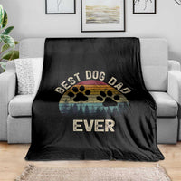 Best Dog Dad Ever Throw Blanket Fathers Day Gift for Dog Lovers - Wonder Print Shop