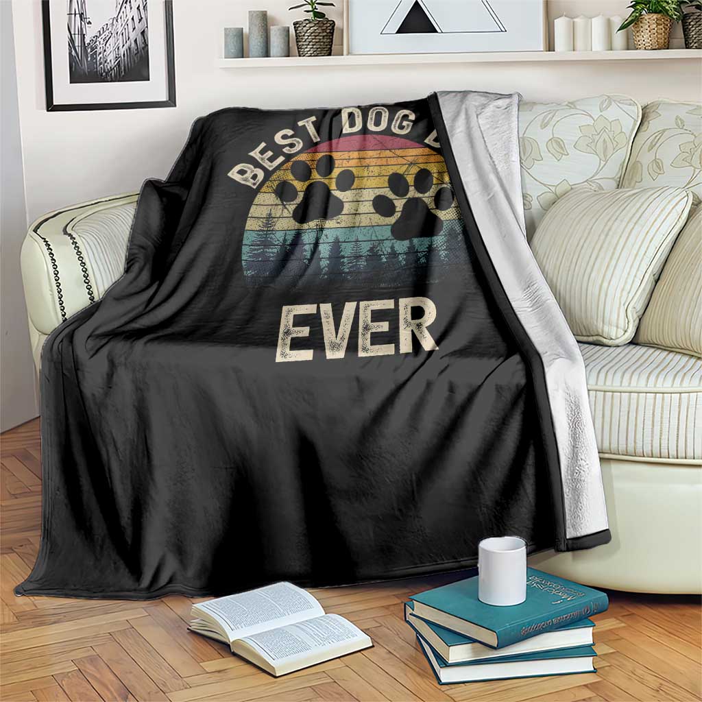 Best Dog Dad Ever Throw Blanket Fathers Day Gift for Dog Lovers - Wonder Print Shop