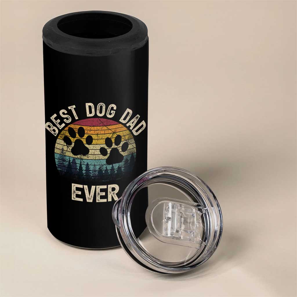 Best Dog Dad Ever 4 in 1 Can Cooler Tumbler Fathers Day Gift for Dog Lovers - Wonder Print Shop