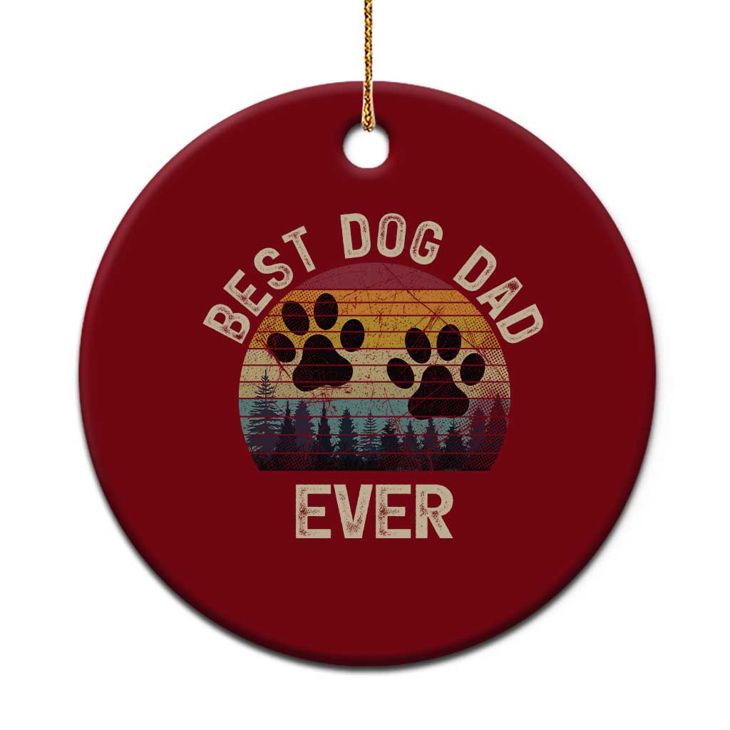 Best Dog Dad Ever Ceramic Ornament Fathers Day Gift for Dog Lovers - Wonder Print Shop