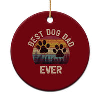 Best Dog Dad Ever Ceramic Ornament Fathers Day Gift for Dog Lovers - Wonder Print Shop
