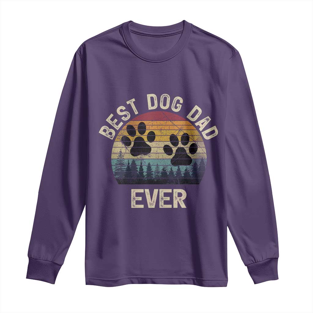 Best Dog Dad Ever Long Sleeve Shirt Fathers Day Gift for Dog Lovers - Wonder Print Shop