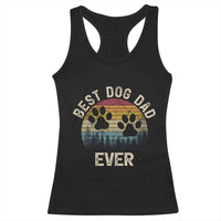 Best Dog Dad Ever Racerback Tank Top Fathers Day Gift for Dog Lovers - Wonder Print Shop