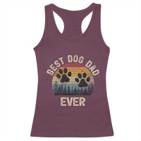 Best Dog Dad Ever Racerback Tank Top Fathers Day Gift for Dog Lovers - Wonder Print Shop
