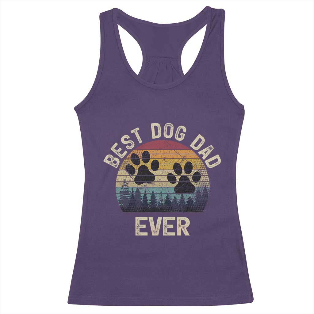 Best Dog Dad Ever Racerback Tank Top Fathers Day Gift for Dog Lovers - Wonder Print Shop